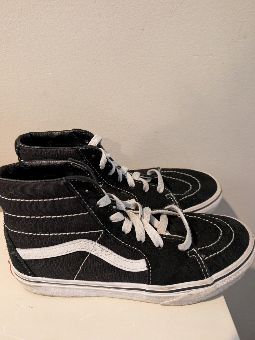 Vans Sk8-Hi Top Black Kids Sneakers Size 3